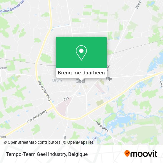 Tempo-Team Geel Industry kaart
