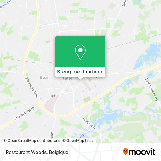 Restaurant Woods kaart