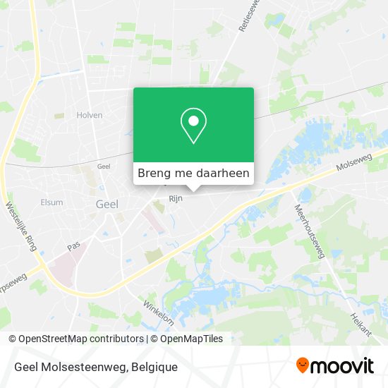 Geel Molsesteenweg kaart