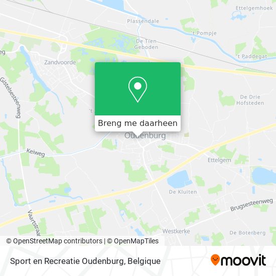 Sport en Recreatie Oudenburg kaart