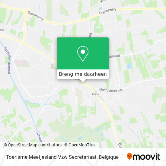 Toerisme Meetjesland Vzw Secretariaat kaart