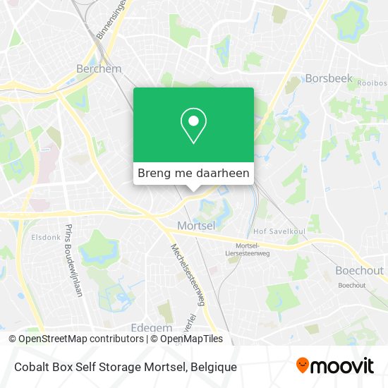 Cobalt Box Self Storage Mortsel kaart