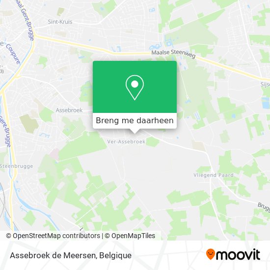 Assebroek de Meersen kaart