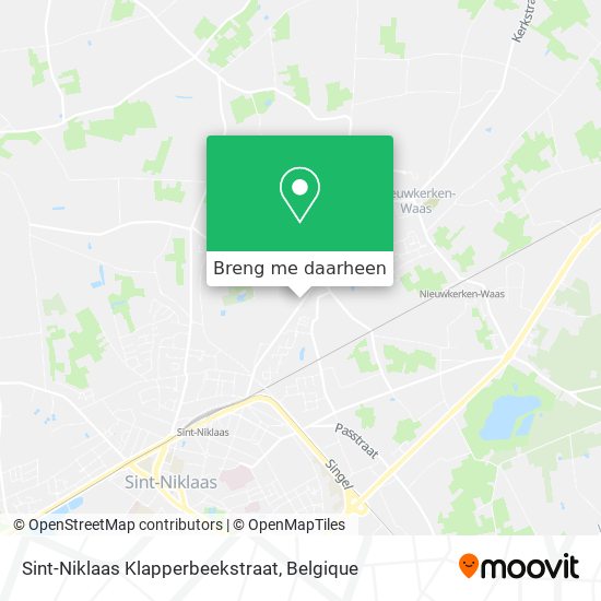 Sint-Niklaas Klapperbeekstraat kaart