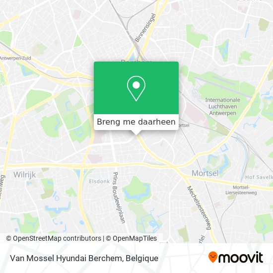 Van Mossel Hyundai Berchem kaart