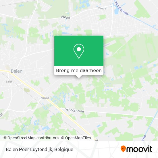 Balen Peer Luytendijk kaart