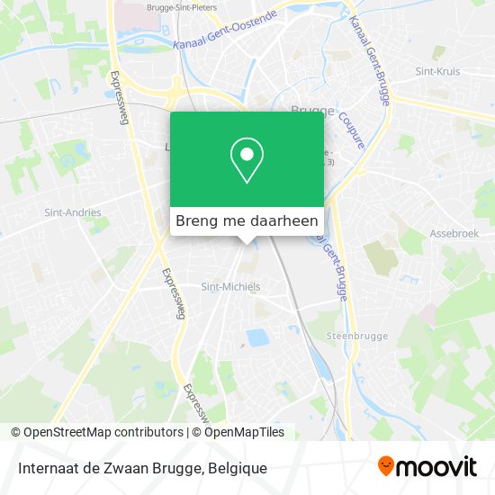 Internaat de Zwaan Brugge kaart