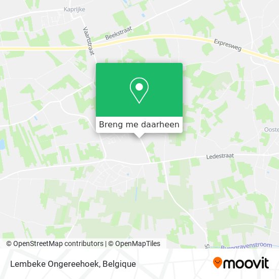 Lembeke Ongereehoek kaart