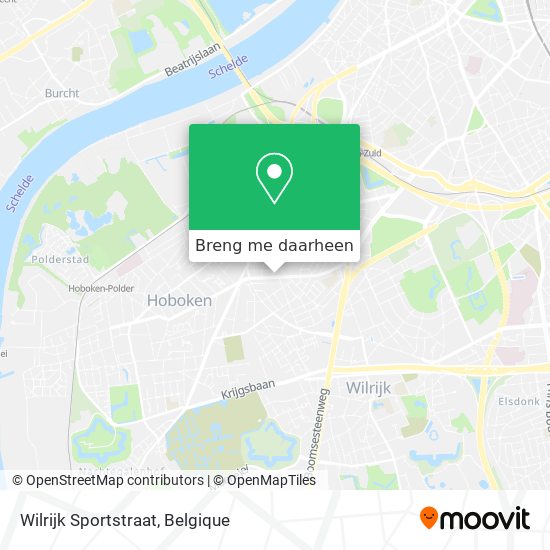 Wilrijk Sportstraat kaart