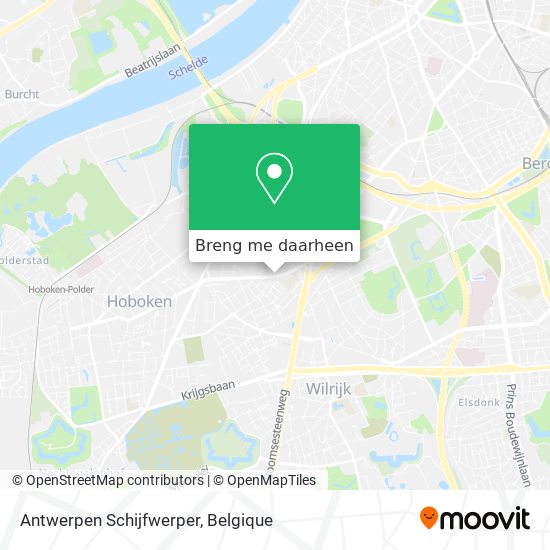Antwerpen Schijfwerper kaart