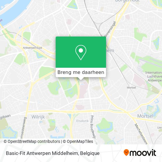 Basic-Fit Antwerpen Middelheim kaart