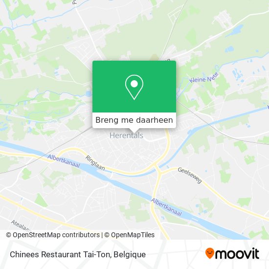 Chinees Restaurant Tai-Ton kaart