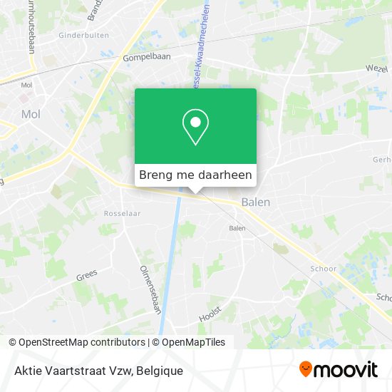 Aktie Vaartstraat Vzw kaart