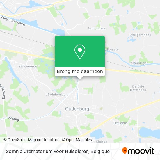 Somnia Crematorium voor Huisdieren kaart