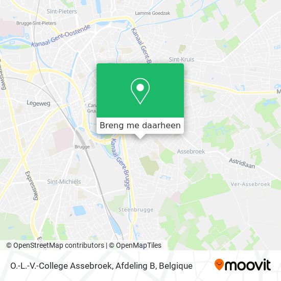 O.-L.-V.-College Assebroek, Afdeling B kaart