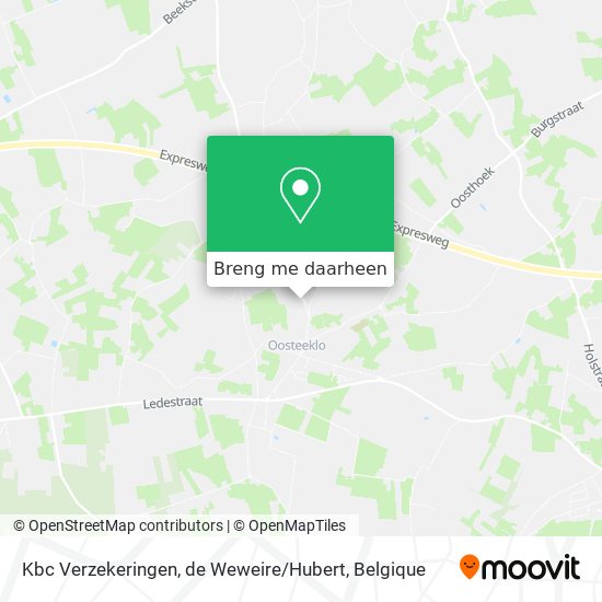 Kbc Verzekeringen, de Weweire / Hubert kaart