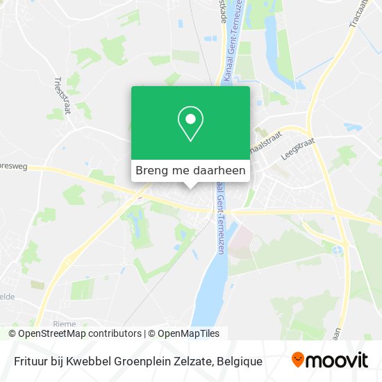 Frituur bij Kwebbel Groenplein Zelzate kaart