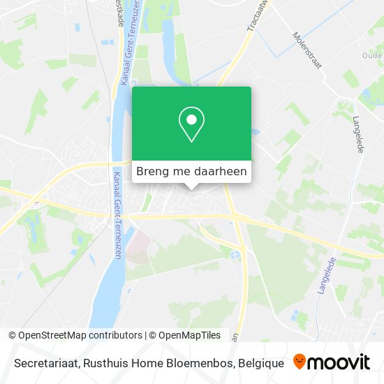 Secretariaat, Rusthuis Home Bloemenbos kaart