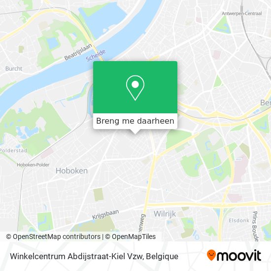 Winkelcentrum Abdijstraat-Kiel Vzw kaart
