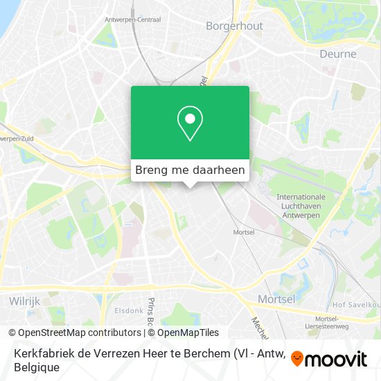 Kerkfabriek de Verrezen Heer te Berchem kaart