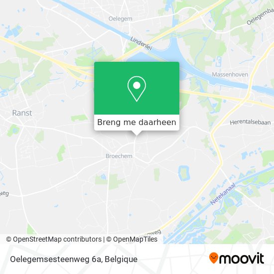 Oelegemsesteenweg 6a kaart