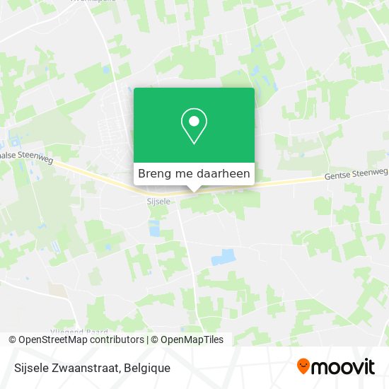 Sijsele Zwaanstraat kaart