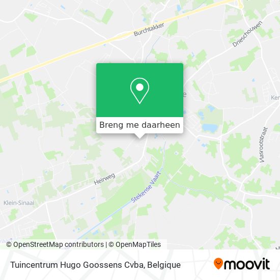 Tuincentrum Hugo Goossens Cvba kaart