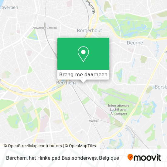 Berchem, het Hinkelpad Basisonderwijs kaart