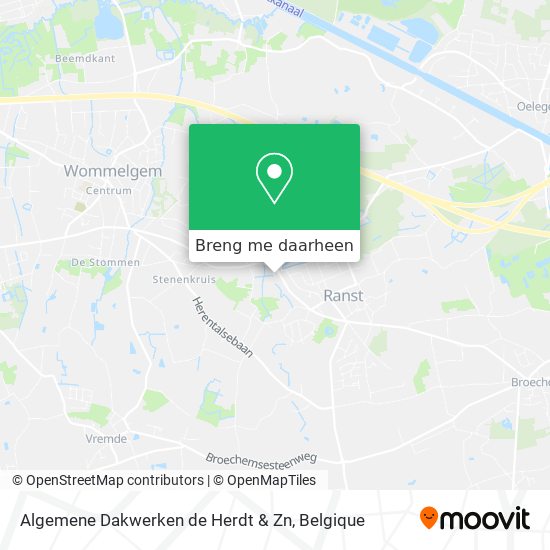 Algemene Dakwerken de Herdt & Zn kaart