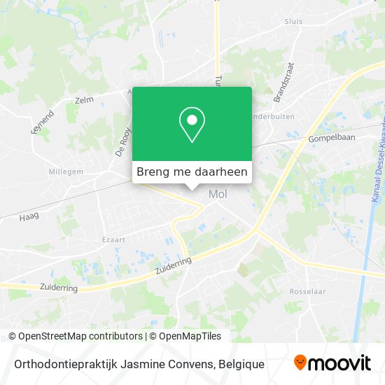 Orthodontiepraktijk Jasmine Convens kaart