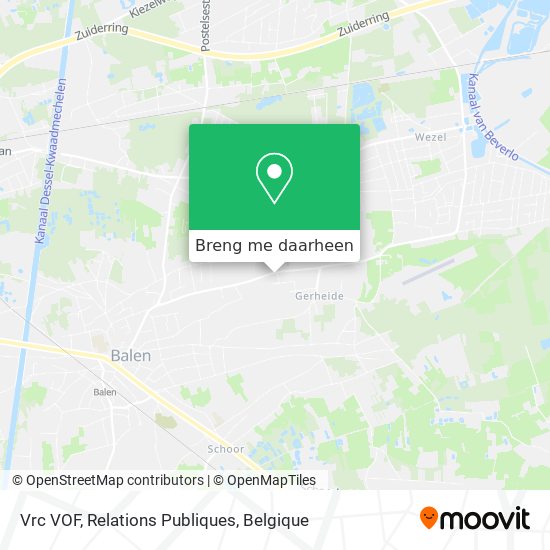 Vrc VOF, Relations Publiques kaart
