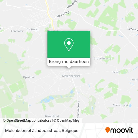 Molenbeersel Zandbosstraat kaart