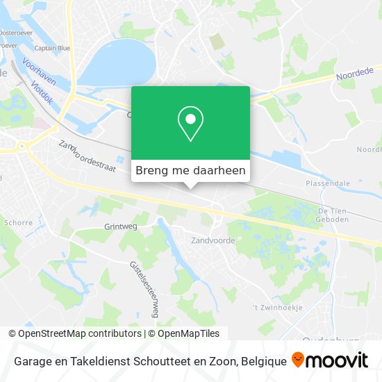 Garage en Takeldienst Schoutteet en Zoon kaart