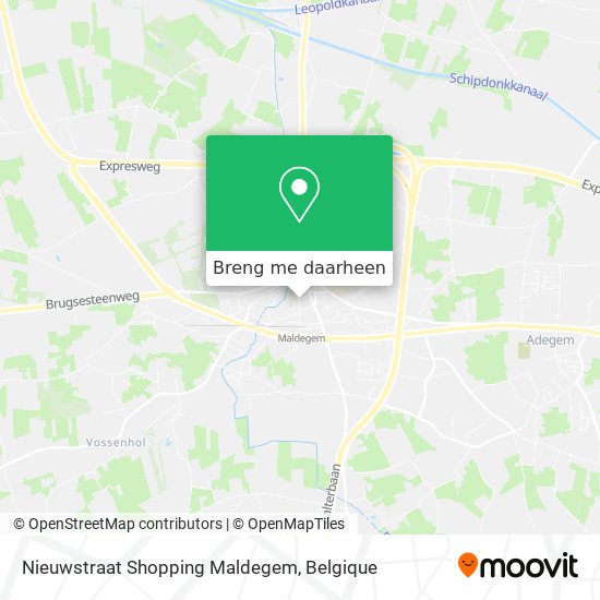 Nieuwstraat Shopping Maldegem kaart