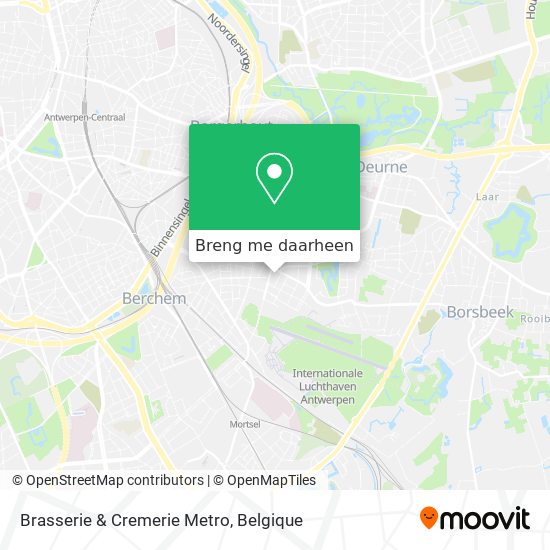 Brasserie & Cremerie Metro kaart