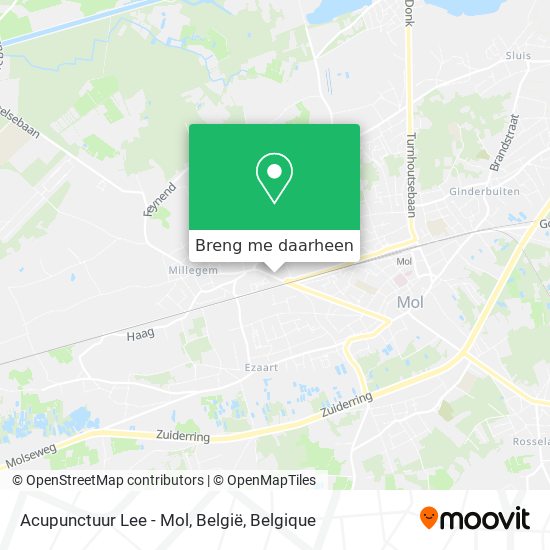 Acupunctuur Lee - Mol, België kaart