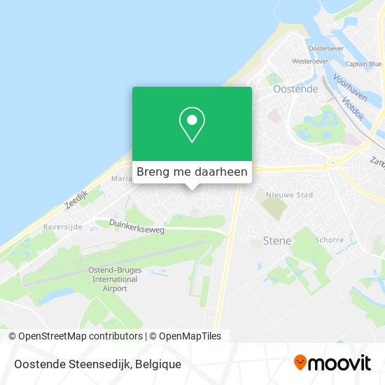 Oostende Steensedijk kaart