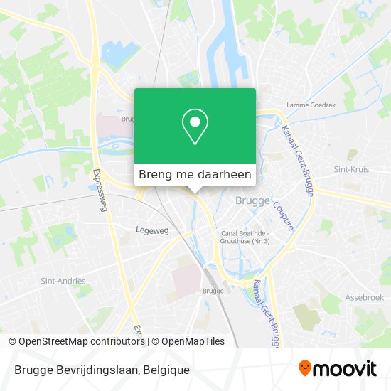 Brugge Bevrijdingslaan kaart
