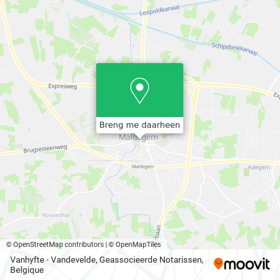 Vanhyfte - Vandevelde, Geassocieerde Notarissen kaart
