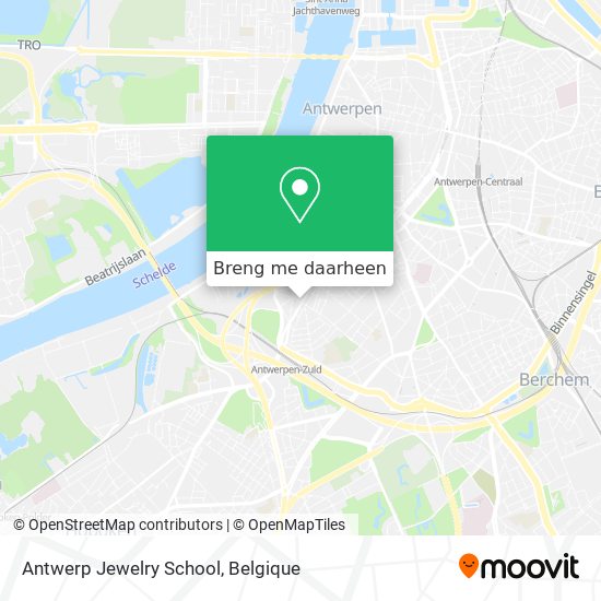 Antwerp Jewelry School kaart