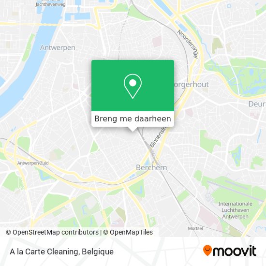 A la Carte Cleaning kaart