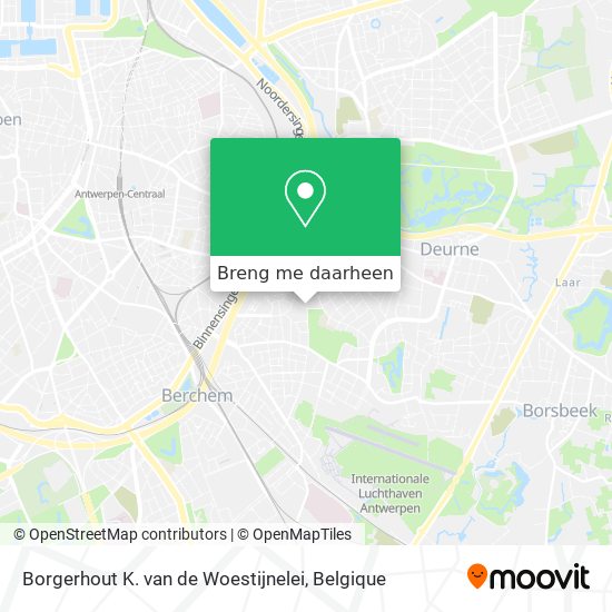 Borgerhout K. van de Woestijnelei kaart