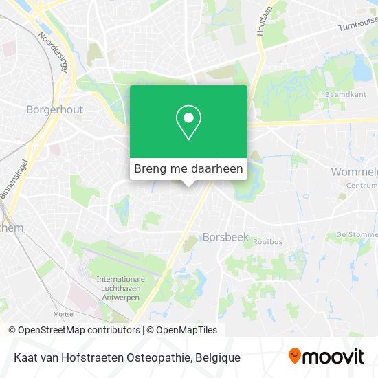 Kaat van Hofstraeten Osteopathie kaart