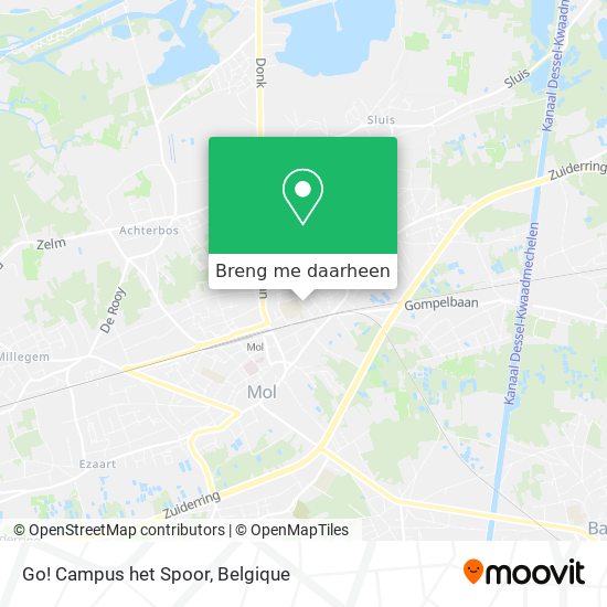 Go! Campus het Spoor kaart