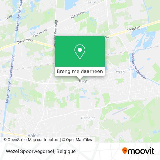 Wezel Spoorwegdreef kaart