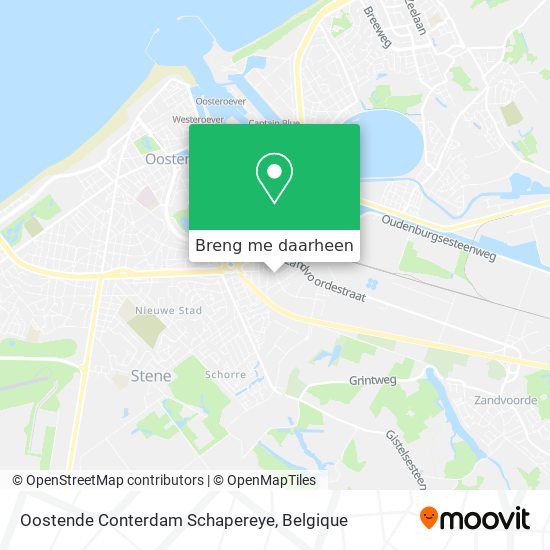 Oostende Conterdam Schapereye kaart