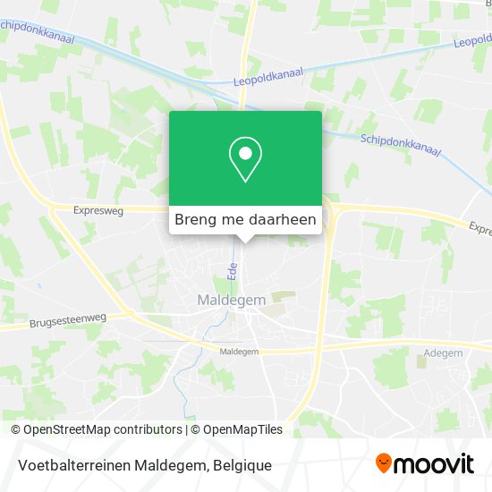 Voetbalterreinen Maldegem kaart