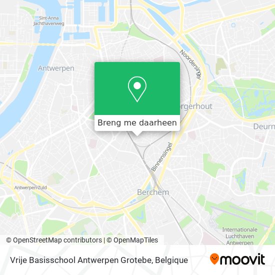 Vrije Basisschool Antwerpen Grotebe kaart