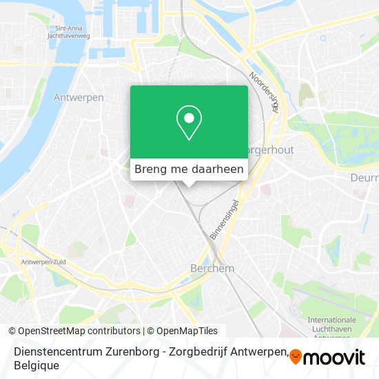 Dienstencentrum Zurenborg - Zorgbedrijf Antwerpen kaart