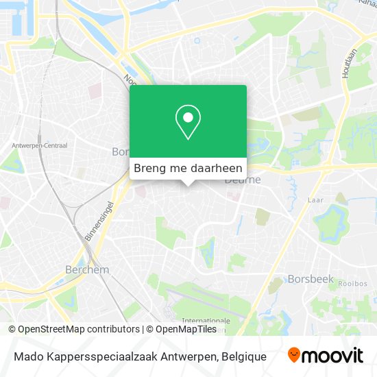 Mado Kappersspeciaalzaak Antwerpen kaart